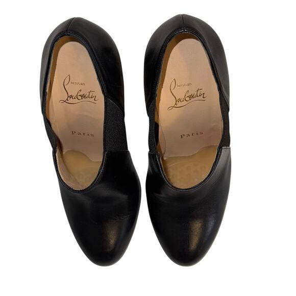 Christian Louboutin Lastoto Black Leather Ankle Boots Size  37.5 - Picture 9 of 11